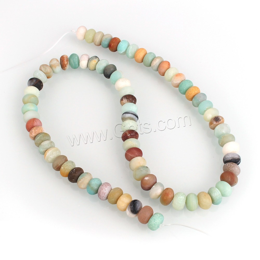 Amazonite Beads, Rondelle, natural, different size for choice & frosted, Hole:Approx 1-2mm, Length:Approx 15.5 Inch, Sold By Strand