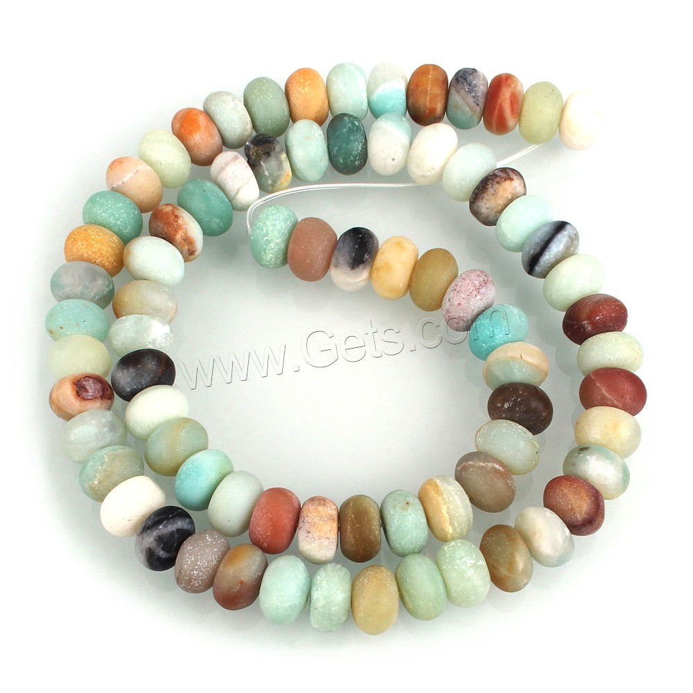 Amazonite Beads, Rondelle, natural, different size for choice & frosted, Hole:Approx 1-2mm, Length:Approx 15.5 Inch, Sold By Strand