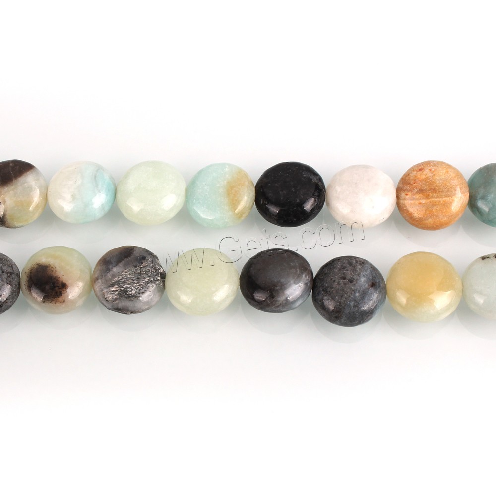 Amazonite Beads, Flat Round, natural, different size for choice, Hole:Approx 0.8-1mm, Length:Approx 15.5 Inch, Sold By Strand