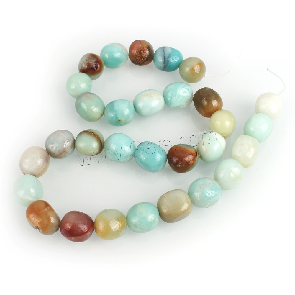 Amazonit Perlen, oval, natürlich, verschiedene Größen vorhanden, Bohrung:ca. 1mm, Länge:ca. 15.5 ZollInch, verkauft von Strang