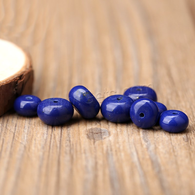 Synthetic Lapis Lazuli Bead, Drum, different size for choice, Hole:Approx 1mm, Sold By PC