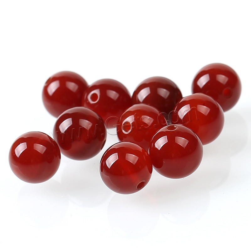 Natural Red Agate Beads, Round, different size for choice, nickel, lead & cadmium free, Hole:Approx 1mm, Sold By PC