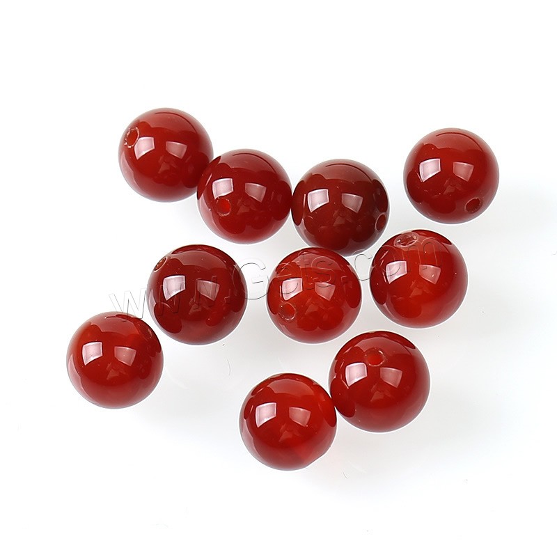 Natural Red Agate Beads, Round, different size for choice, nickel, lead & cadmium free, Hole:Approx 1mm, Sold By PC