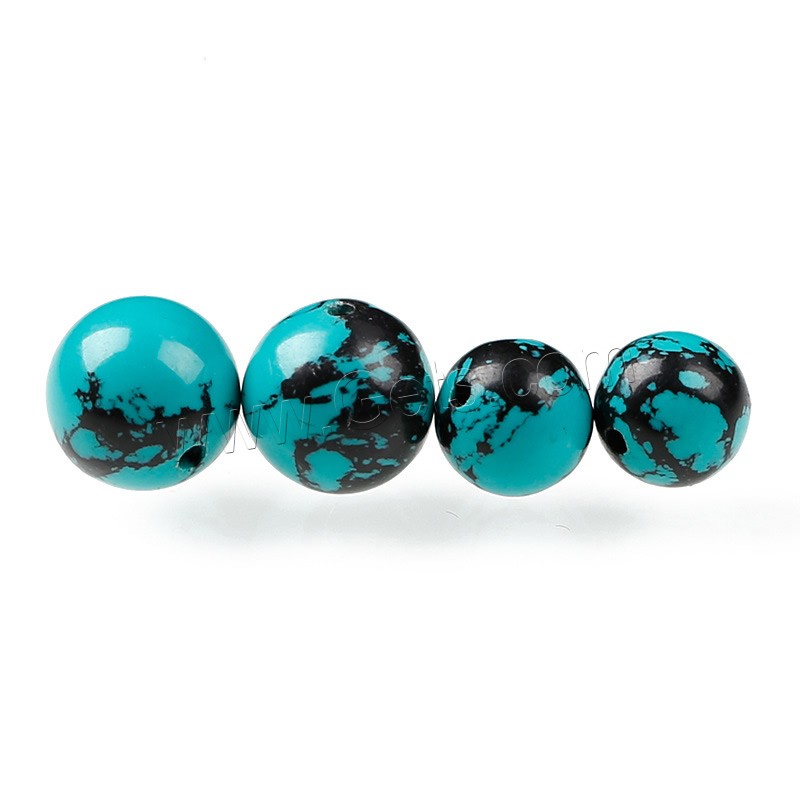 Natural Turquoise Beads, Round, different size for choice, Hole:Approx 1mm, Sold By PC