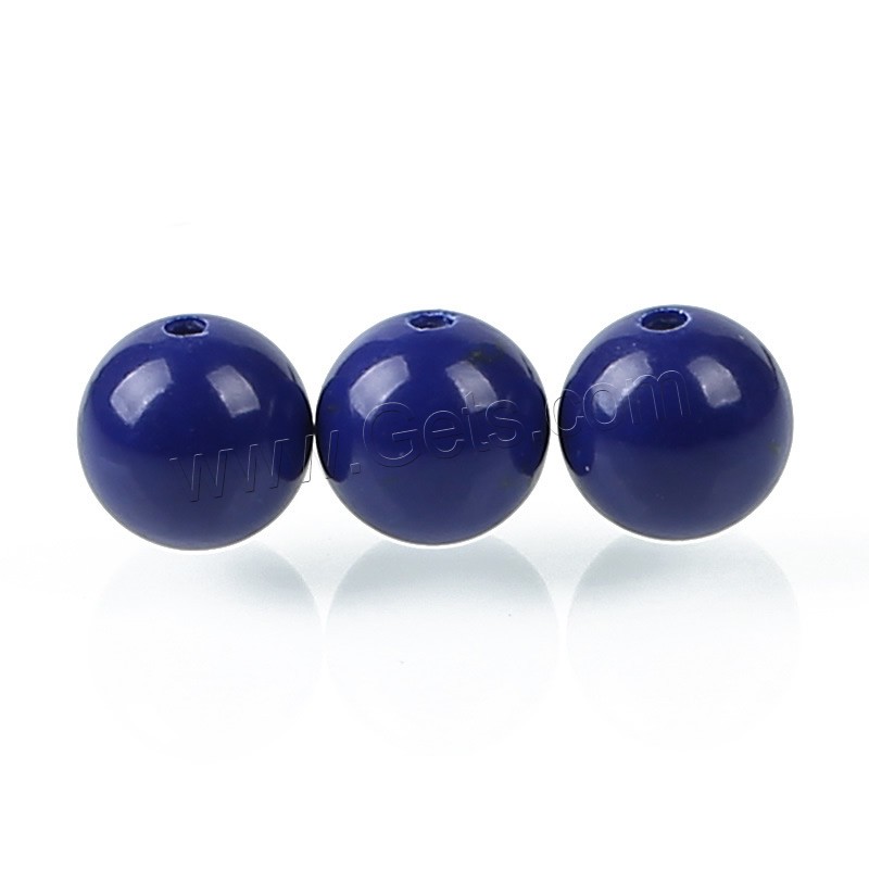 Perles en Synthétique Lapis, lapis synthétique, Rond, normes différentes pour le choix, couleur bleu foncé, Trou:Environ 1mm, Vendu par PC
