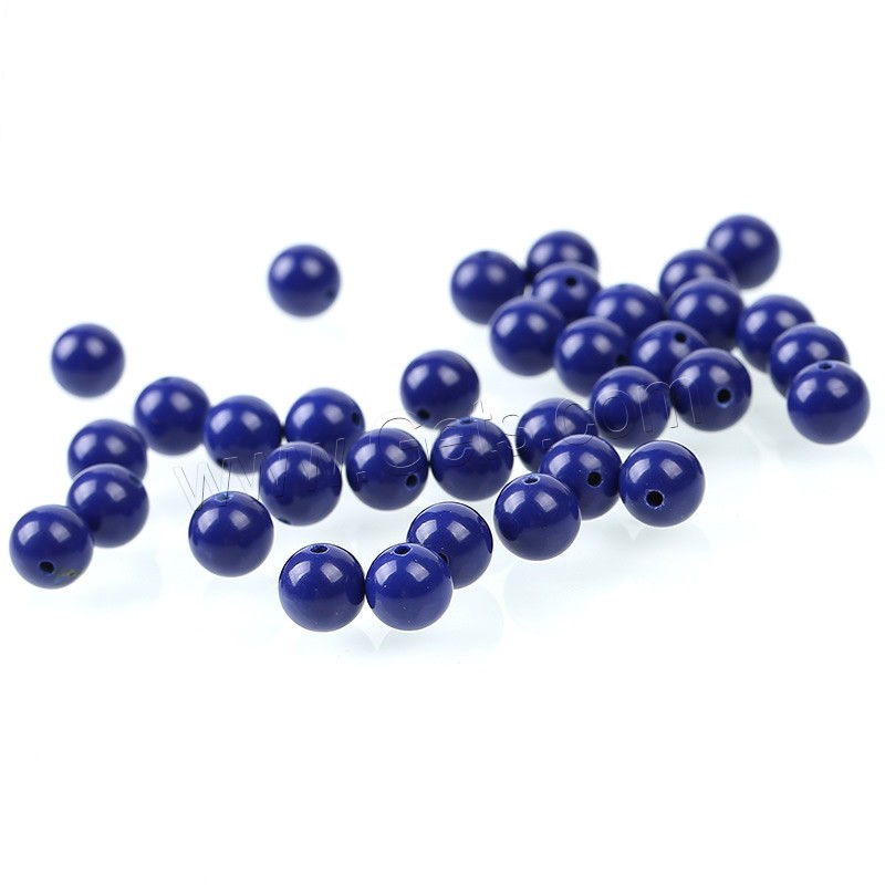 Perles en Synthétique Lapis, lapis synthétique, Rond, normes différentes pour le choix, couleur bleu foncé, Trou:Environ 1mm, Vendu par PC