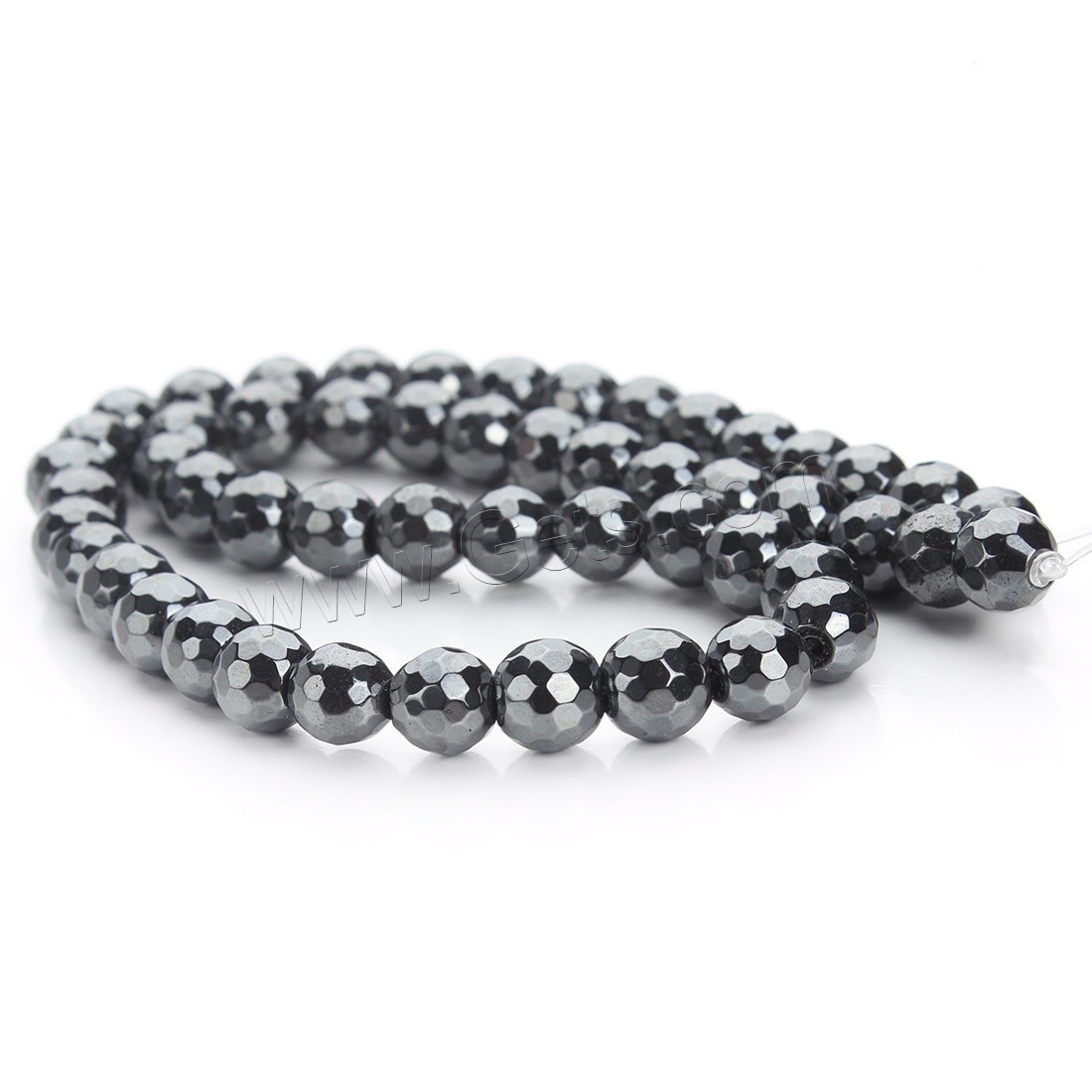 Non Magnetic Hematite Beads, Round, different size for choice & faceted, black, Hole:Approx 1mm, Length:Approx 15.5 Inch, Sold By Strand