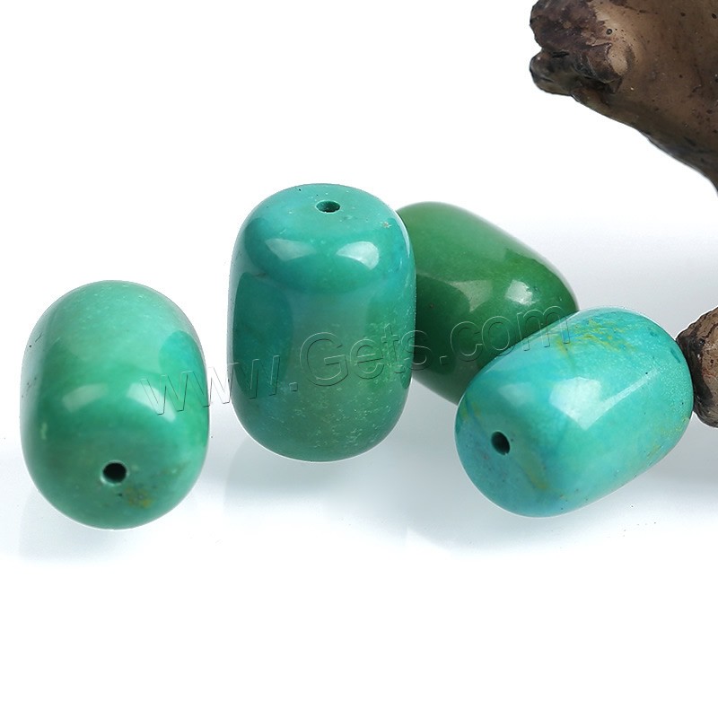 Natural Turquoise Beads, Oval, different size for choice, green, Hole:Approx 1mm, Sold By PC