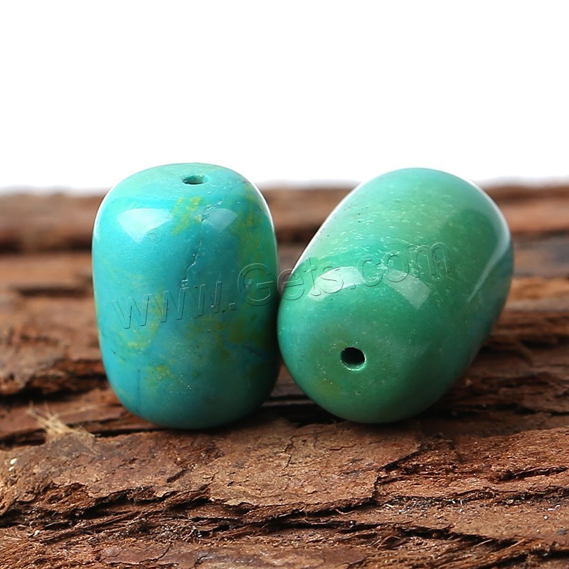 Perles en Turquoise naturelle, ovale, normes différentes pour le choix, vert, Trou:Environ 1mm, Vendu par PC