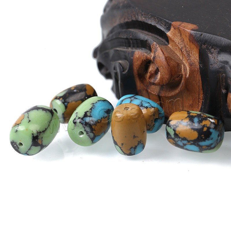 Mosaic Turquoise Beads, Oval, natural, different size for choice, Hole:Approx 1mm, Sold By PC