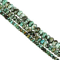 Naturelles perles Turquoise africaines, turquoise africaine naturelle, rondelle, normes différentes pour le choix Environ 16 pouce, Vendu par brin