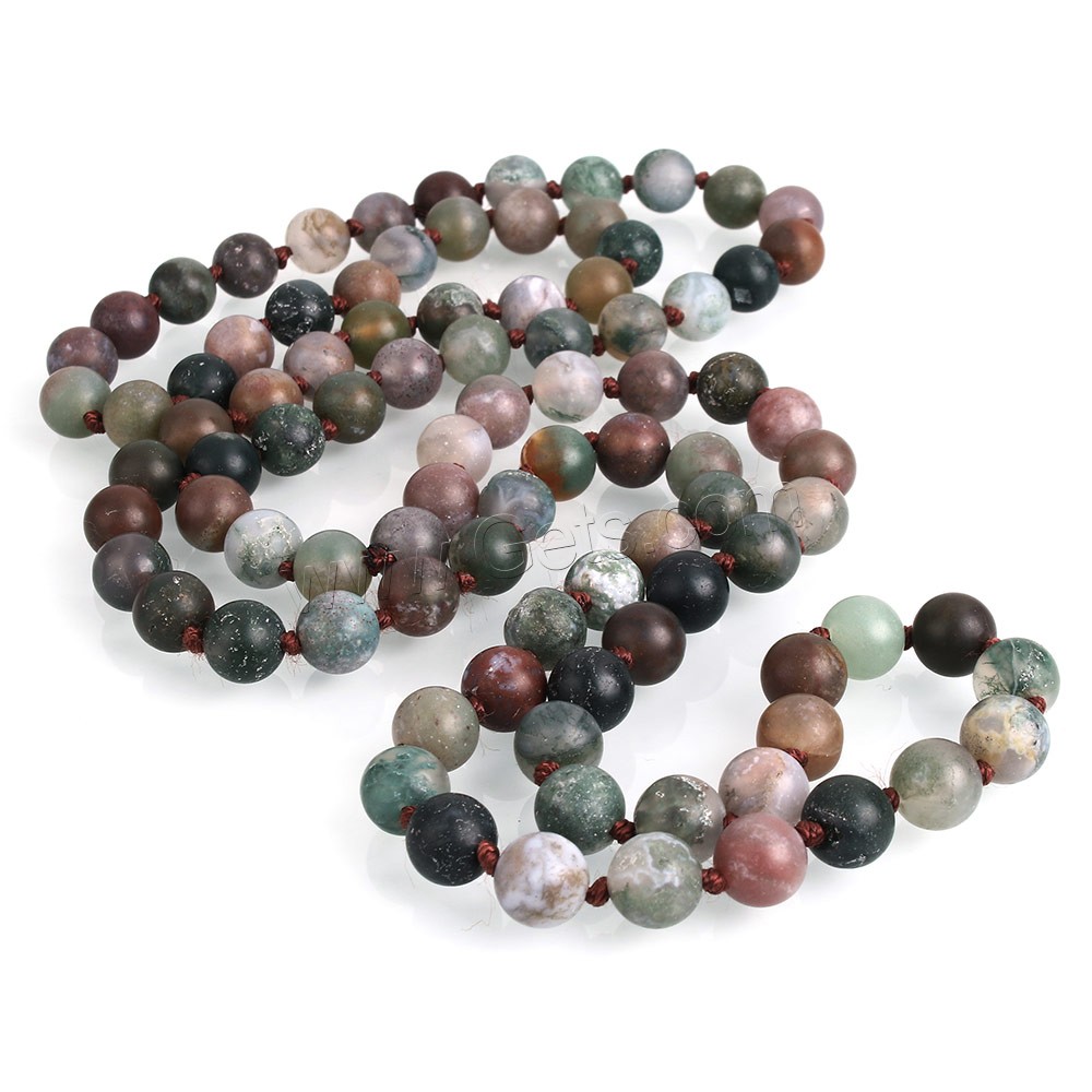 Natural Indian Agate Beads, Round, different length for choice & frosted, 8mm, Hole:Approx 1mm, Sold By Strand