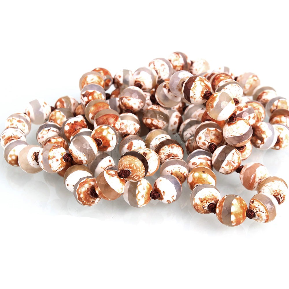 Achat Perlen, rund, natürlich, unterschiedliche Länge der Wahl, 8mm, Bohrung:ca. 1mm, verkauft von Strang