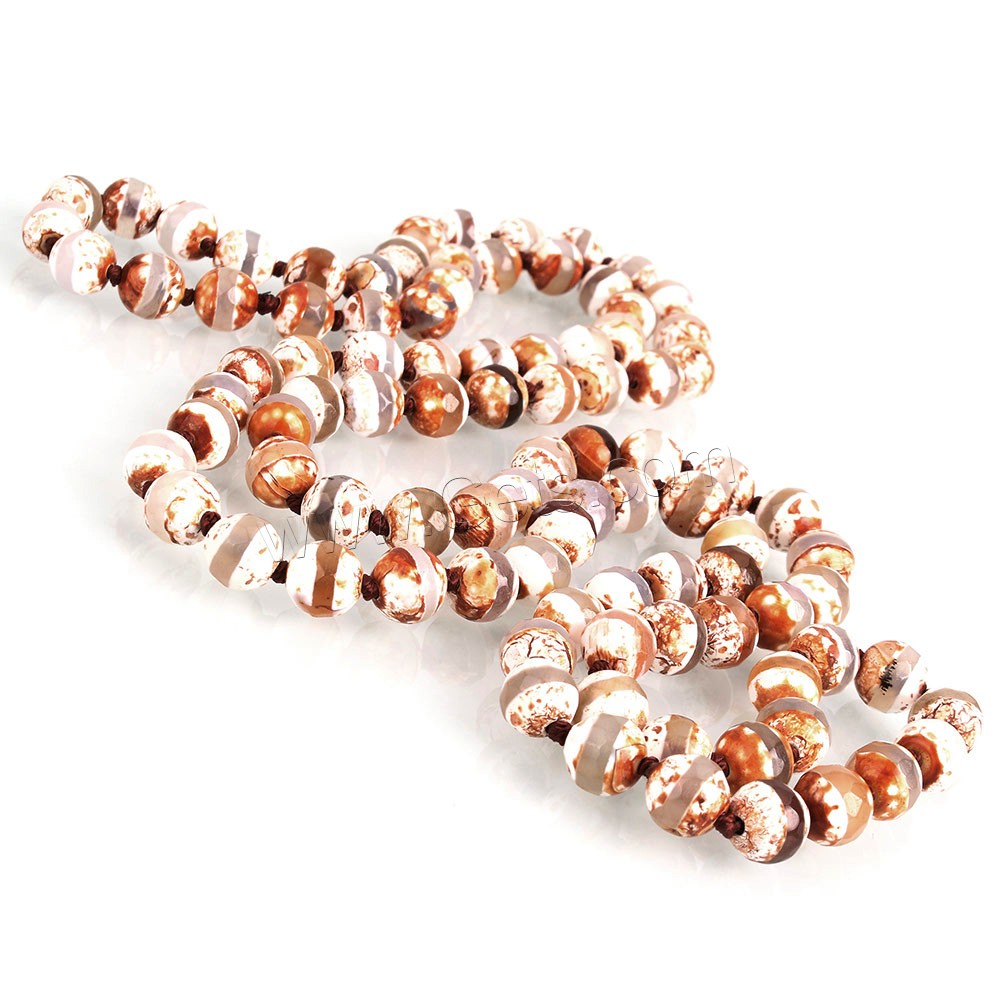 Achat Perlen, rund, natürlich, unterschiedliche Länge der Wahl, 8mm, Bohrung:ca. 1mm, verkauft von Strang