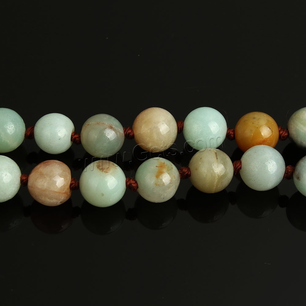 Perles amazonite, Rond, naturel, longueur différente pour le choix, 8mm, Trou:Environ 1mm, Vendu par brin