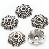 Zinc Alloy Bead Caps, Flower, antique silver color plated, lead & cadmium free, 10mm Approx 1.5mm 