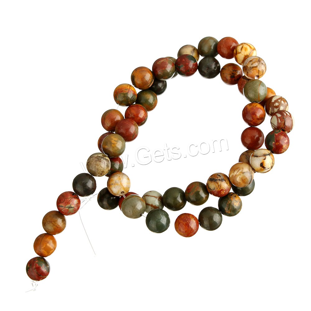Red Pine Beads, Round, natural, different size for choice, Hole:Approx 0.5-1mm, Length:Approx 16 Inch, Sold By Strand
