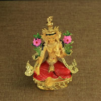 Латунные украшения, Латунь, с цинковый сплав, Будда, плакирован золотом, буддийский ювелирных изделий & эмаль, 148mm продается PC