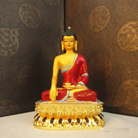 Латунь Будда украшения, с цинковый сплав, плакирован золотом, буддийский ювелирных изделий & эмаль, 148mm продается PC
