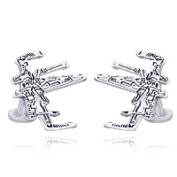 Zinc Alloy Cufflinks, antique silver color plated, for man 
