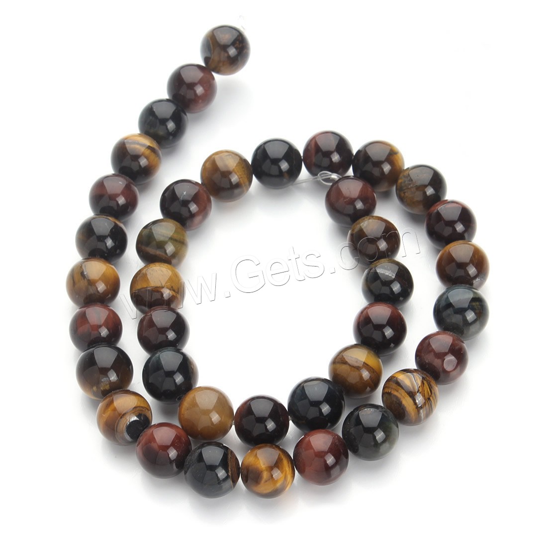 Tiger Eye Beads, Round, different size for choice, mixed colors, Hole:Approx 1mm, Length:Approx 15.5 Inch, Sold By Strand
