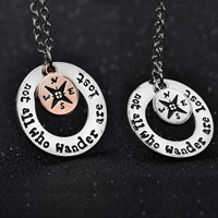 Enamel Zinc Alloy Necklace, with 5cm extender chain, plated, oval chain & with letter pattern & for woman lead & cadmium free Approx 15.5 Inch 