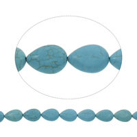 Synthetic Turquoise Beads, Teardrop blue Approx 1mm Approx 15.5 Inch 