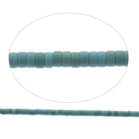 Perles en Turquoise synthétiques, rondelle, normes différentes pour le choix, bleu Environ 1mm Environ 15.5 pouce, Environ Vendu par brin[