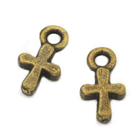 Zinc Alloy Cross Pendants, antique copper color plated, lead & cadmium free Approx 1-1.5mm 