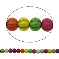 Bolas turquesas sintéticos, Turquesa sintético, Calabaza, diverso tamaño para la opción, color mixto, agujero:aproximado 1mm, longitud:aproximado 15.5 Inch, Vendido por Sarta