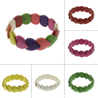 Bracelet à turquoises synthétique, turquoise synthétique, coeur, plus de couleurs à choisir Environ 7.5 pouce, Vendu par brin