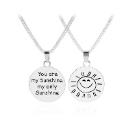 Enamel Zinc Alloy Necklace, with 1.9lnch extender chain, Flat Round, silver color plated, box chain & with letter pattern & for woman, nickel, lead & cadmium free Approx 19.6 Inch 
