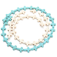 Synthetic Turquoise Beads, Cross Approx 1.5mm Approx 15.5 Inch, Approx 