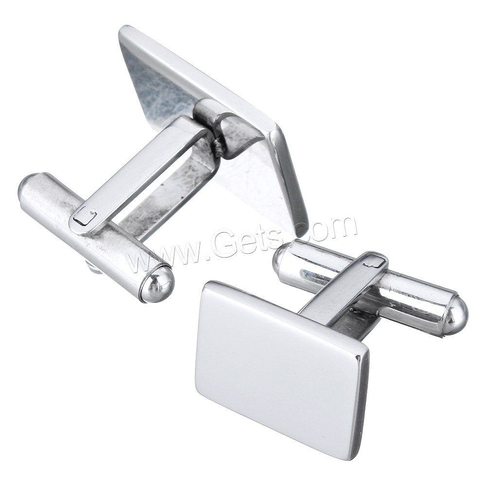 Stainless Steel Cufflink, different size for choice, original color, Sold By PC
