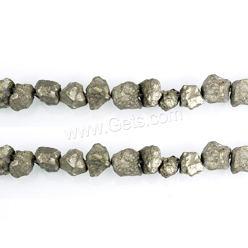 Golden Pyrite Beads, Nuggets, natural, different size for choice, Hole:Approx 0.6mm, Length:Approx 16 Inch, Sold By Strand