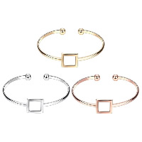 Newegg® Jewelry Bracelet, Brass, Square, plated, for woman Approx 6.3 Inch 