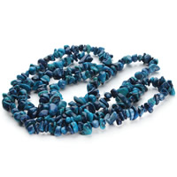 Synthetische Korallenkugeln Perlen, Klumpen, blau, 5-8mm, Bohrung:ca. 1.5mm, Länge:ca. 31 ZollInch, ca. 120PCs/Strang, verkauft von Strang
