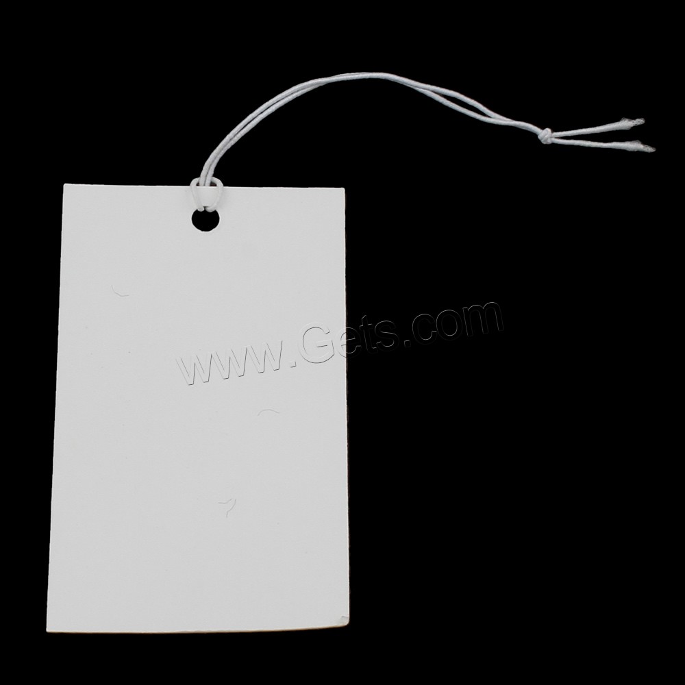 Тег ярлыка, бумага, Прямоугольная форма, разный размер для выбора, белый, 1000ПК/сумка, продается сумка