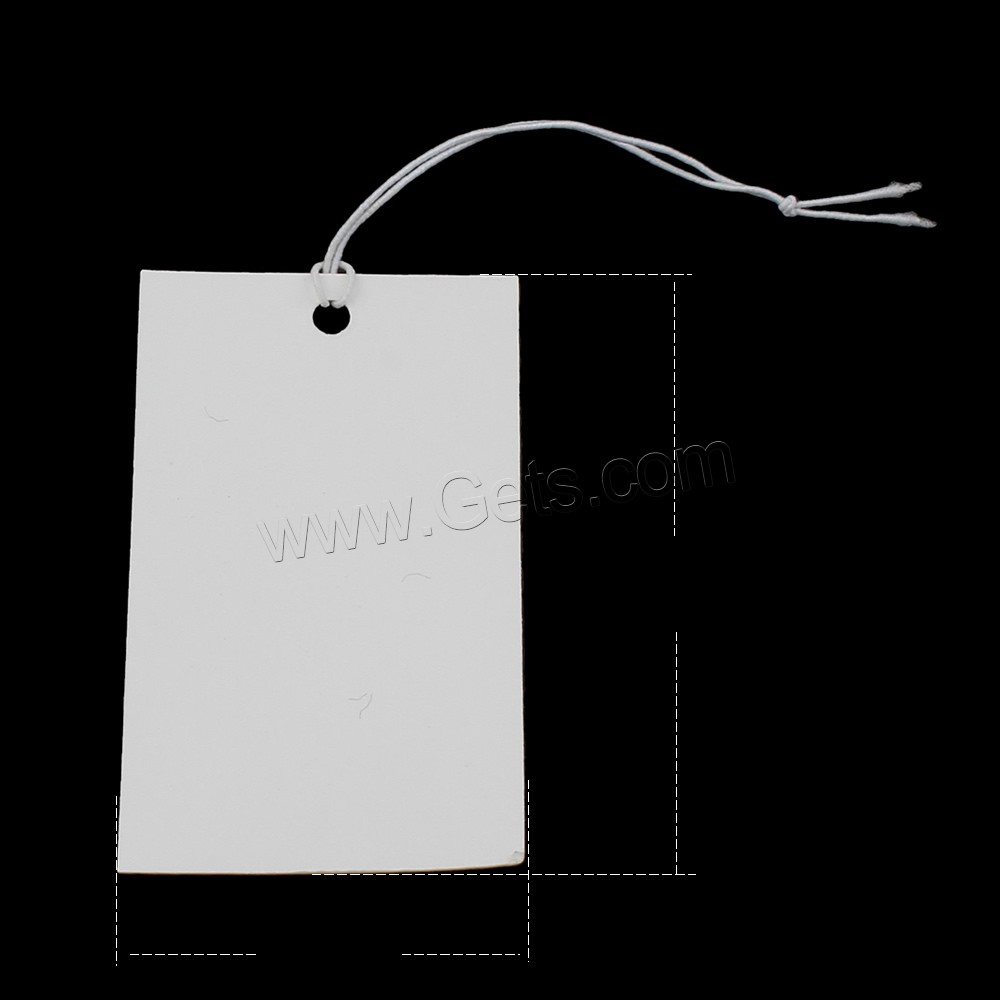 Label-Tag, Papier, Rechteck, verschiedene Größen vorhanden, weiß, 1000PCs/Tasche, verkauft von Tasche
