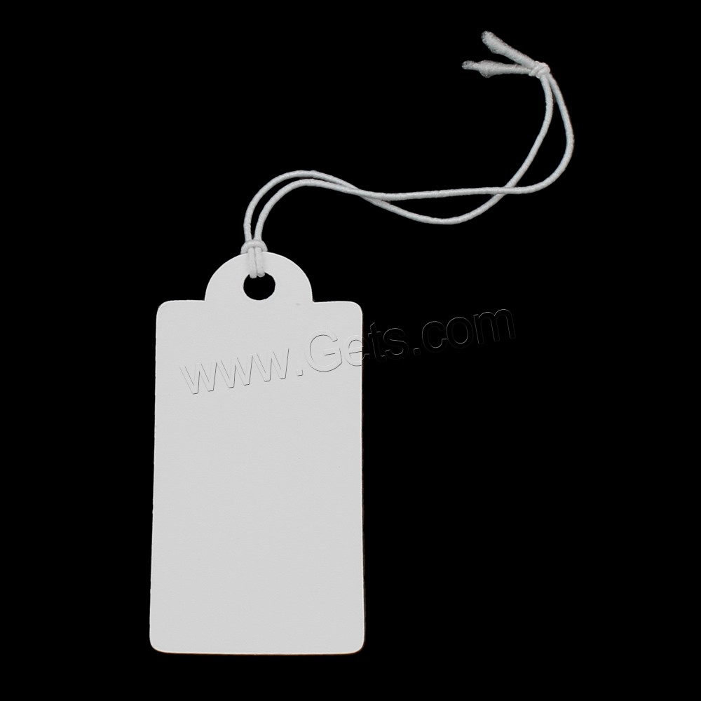 Label Tag, Paper, Rectangle, different size for choice, white, 1000PCs/Bag, Sold By Bag