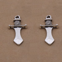 Zinc Alloy Tool Pendants, Sword, antique silver color plated, lead & cadmium free Approx 1-1.5mm 