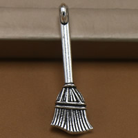 Zinc Alloy Tool Pendants, Broom, antique silver color plated, lead & cadmium free Approx 1.5mm 