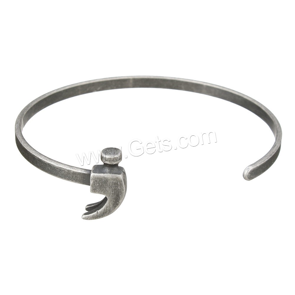 Stainless Steel Cuff Bangle, hammer, plated, different size for choice & for woman, more colors for choice, Sold By PC