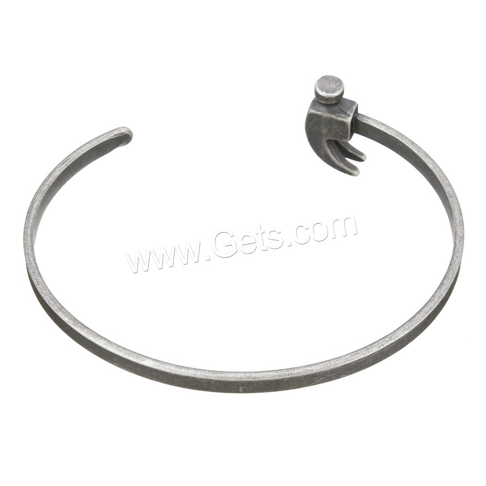 Stainless Steel Cuff Bangle, hammer, plated, different size for choice & for woman, more colors for choice, Sold By PC