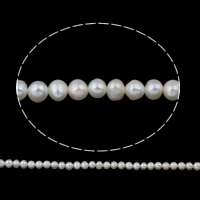 Potato Cultured Freshwater Pearl Beads, natural, white, Grade AA, 4-5mm Approx 0.8mm Approx 15 Inch 