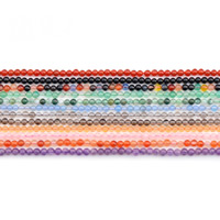 Edelstein Perle, rund, verschiedenen Materialien für die Wahl, 2mm, Länge:15.5 ZollInch, ca. 200PCs/Strang, verkauft von Strang