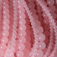 Perles de Cornaline, rose calcédoine, Rond, naturel, normes différentes pour le choix Environ 1-2mm Environ 15 pouce, Vendu par brin