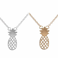 Brass Jewelry Necklace, Pineapple, plated, oval chain nickel, lead & cadmium free, 450mm Approx 17.5 Inch 
