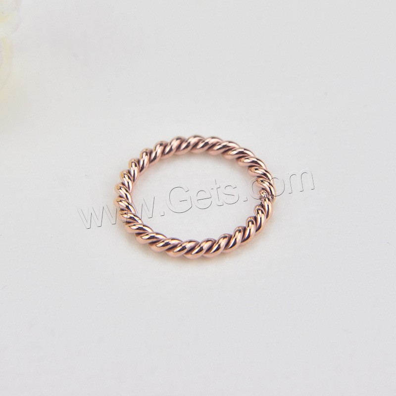 Stainless Steel Finger Ring, rose gold color plated, different size for choice & for woman, Sold By PC
