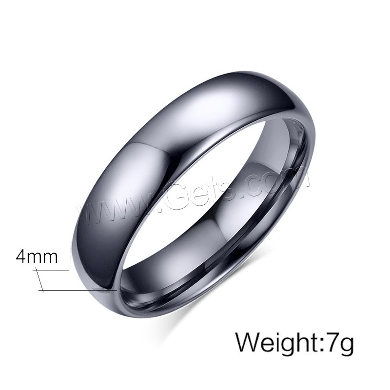 Палец кольцо стали вольфрама, Вольфрама сталь, разный размер для выбора & Женский, оригинальный цвет, 4mm, продается PC